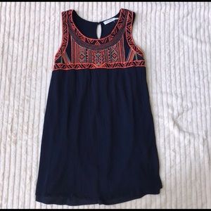 5/$25 Blue Pepper embroidered shift dress